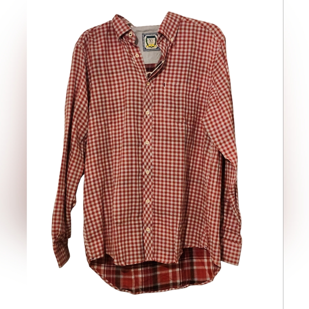 T. Lipson Ivy 1958 Red Plaid Casual Button Down Shirt - L